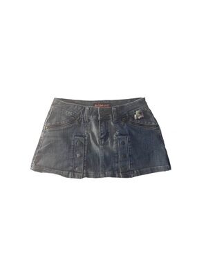 NWOT Dollhouse Dark Denim Mini Skirt with Button Panel